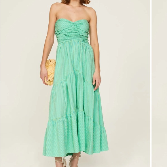 Cinq à Sept Strapless Mint Dress - Picture 1 of 6